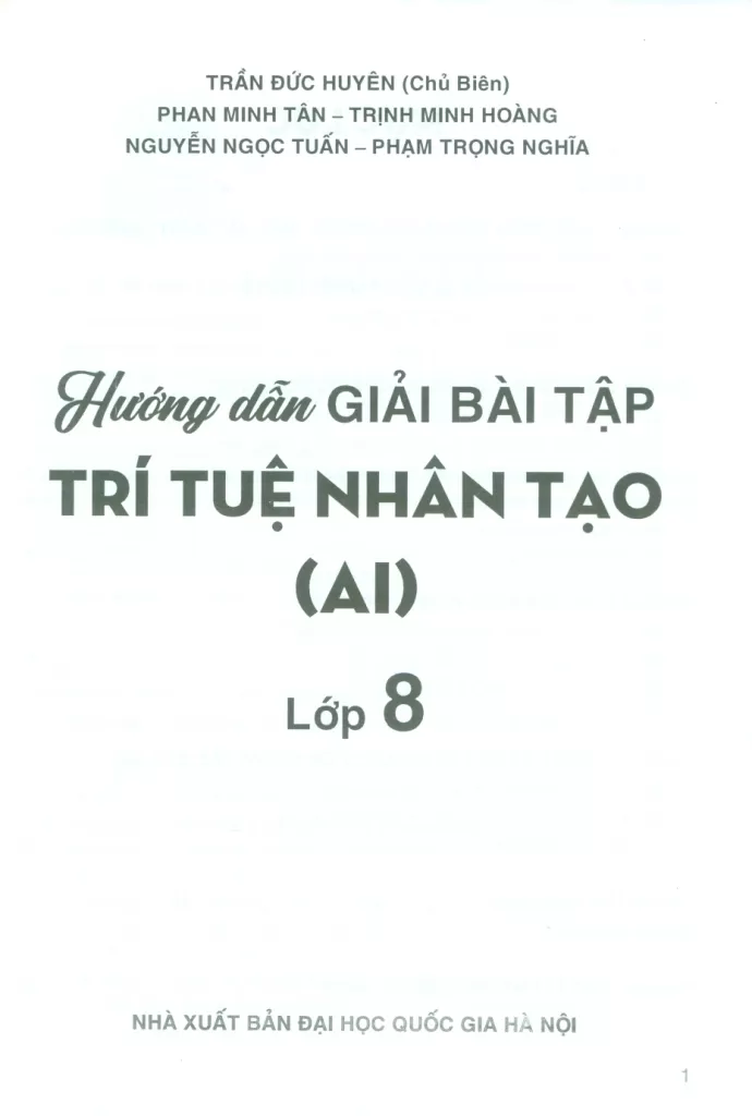 HƯỚNG DẪN GIẢI BÀI TẬP TRÍ TUỆ NHÂN TẠO (AI) LỚP 8
